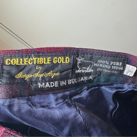 Vintage Collectible Gold by Giorgio Sant’Angelo 100% Pure Merino Wool Plants 8 - Picture 13 of 14
